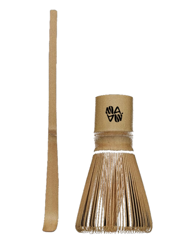 Matcha half-set with spoon and whisk